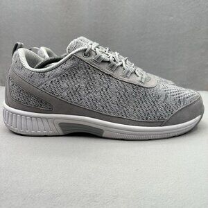 OrthoFeet Lava 613 Mens Size 11.5 (2E) Wide Shoes Gray Knit Orthopedic Comfort